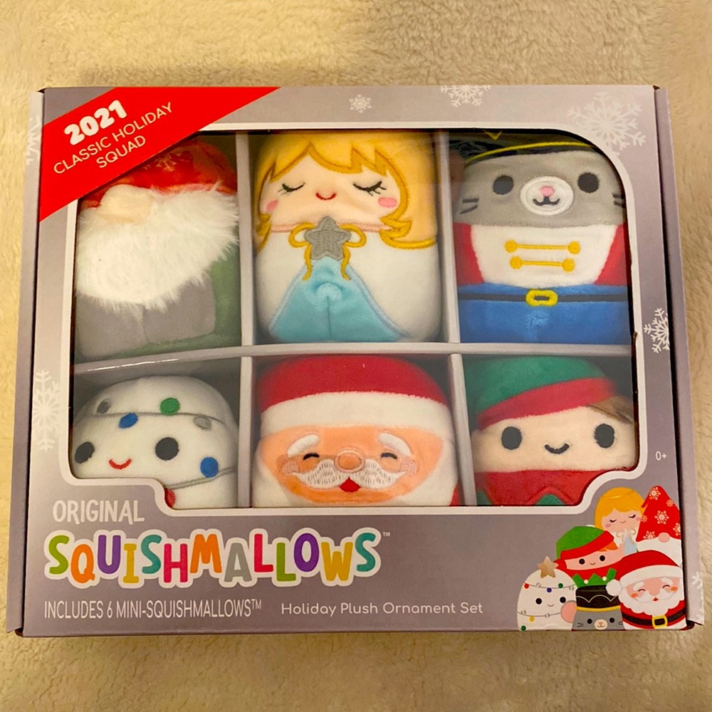 Holiday Christmas Squishmallow 2021 Tree Ornament Set 4” inch NIB